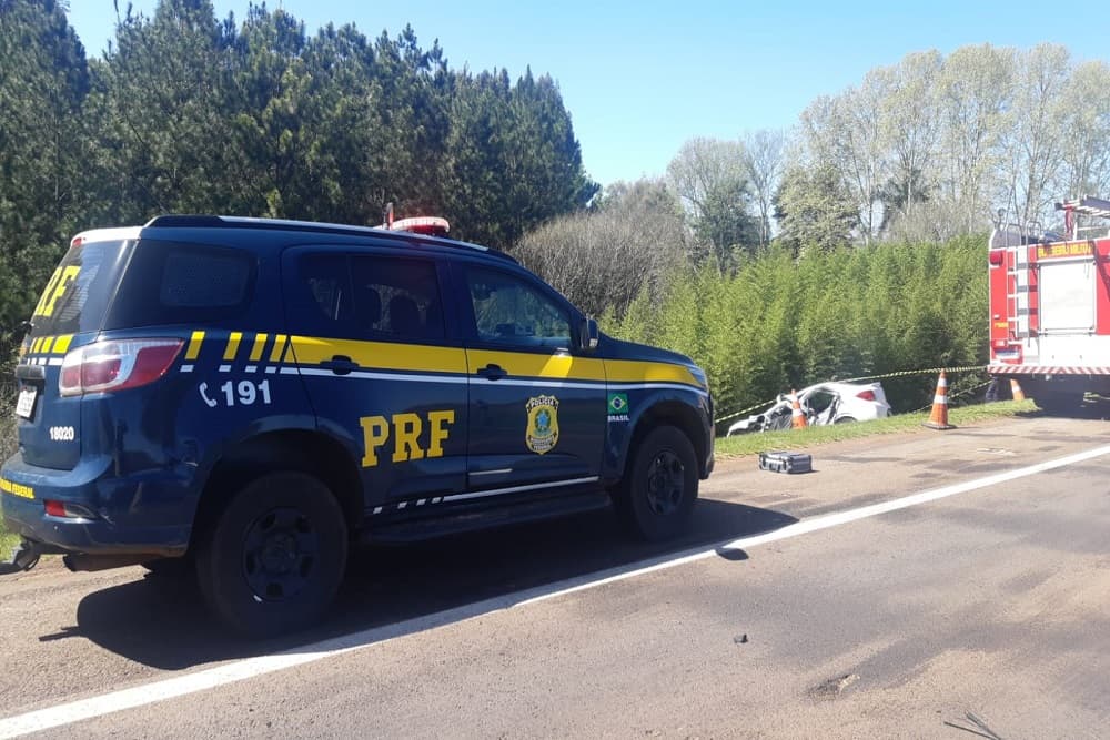 PRF atende acidente com morte na BR 386