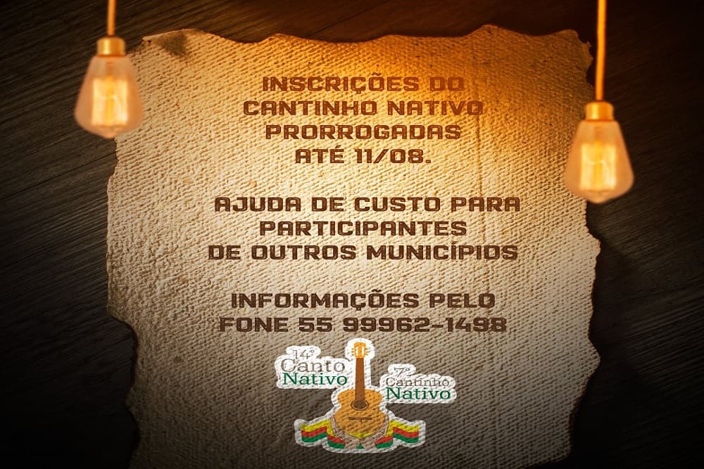 Prorrogadas inscrições do Cantinho Nativo