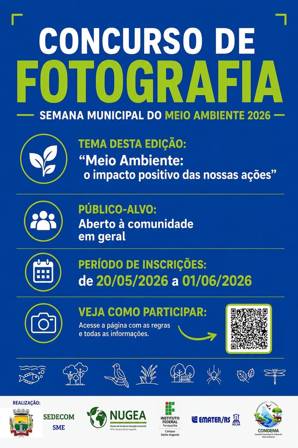Santo Augusto promove concurso de fotografia com foco em ações ambientais positivas