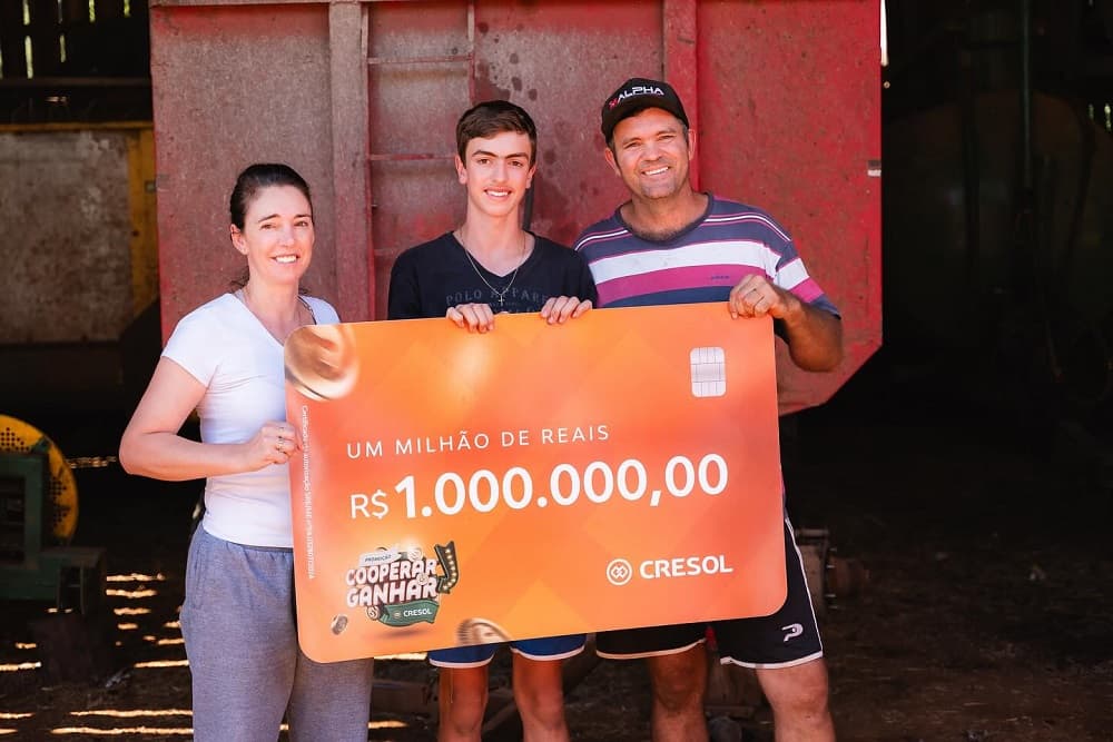Associado de Boa Vista do Buricá fatura R$ 1 milhão na Campanha Cooperar é Ganhar da Cresol