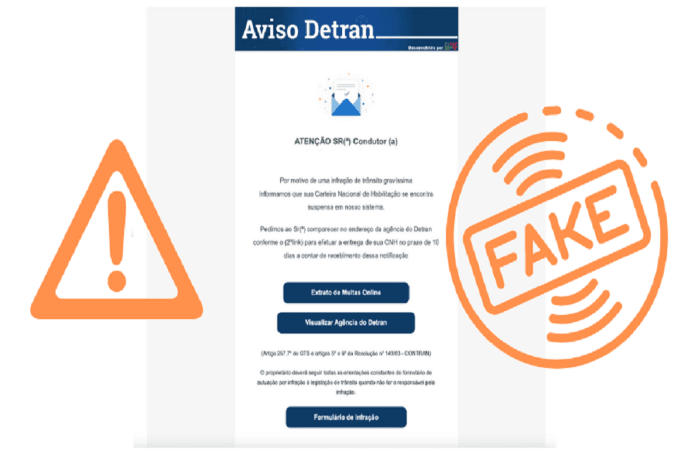 DetranRS alerta sobre falsos e-mails de multas e penalidades