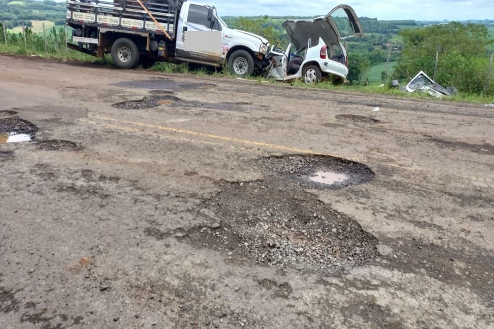 Acidente deixa uma pessoa morta e outra gravemente ferida, em Horizontina