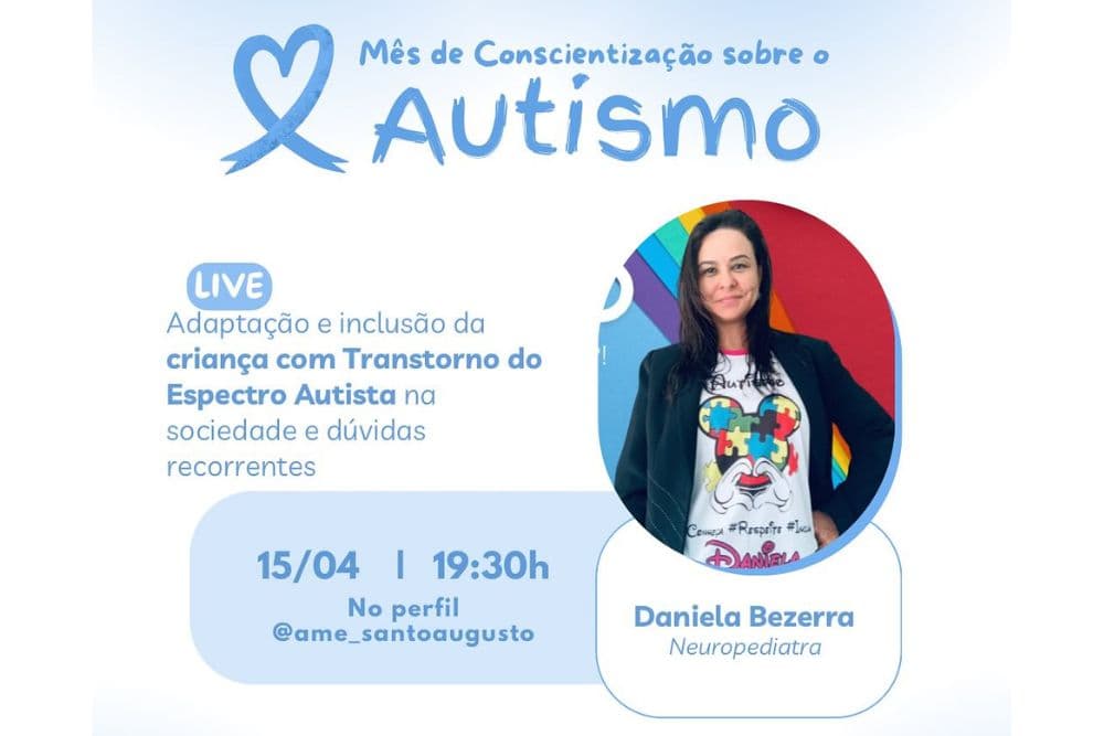 Mês de Conscientização do Autismo: AME + promove live com neuropediatra nesta terça-feira