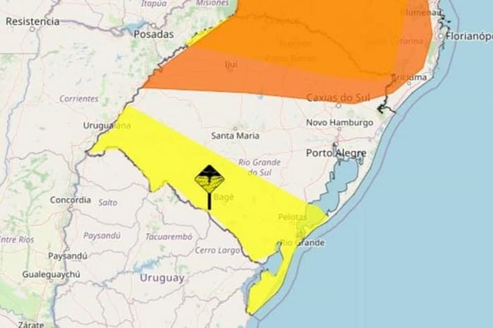 Inmet emite três alertas climáticos válidos para o RS