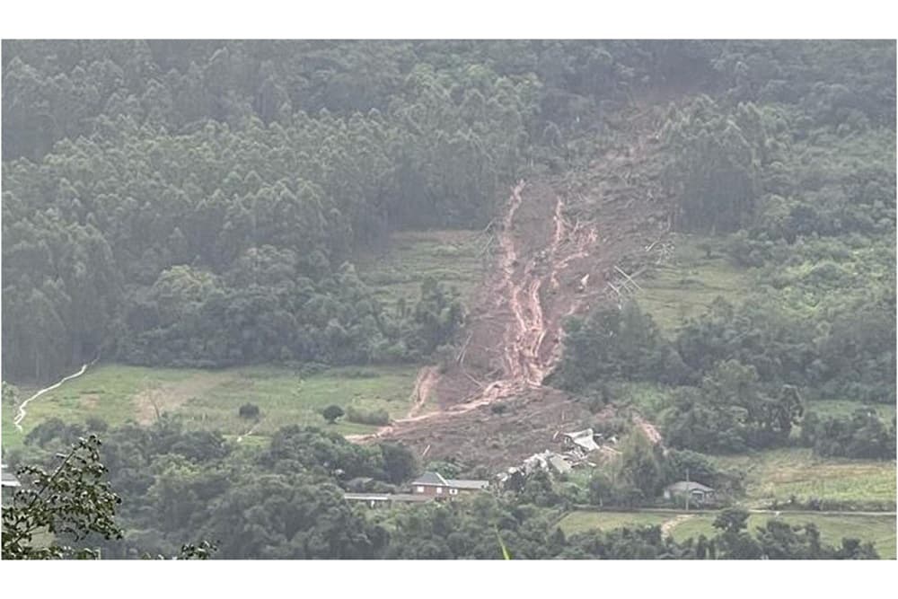 Helicópteros lançam 5 milhões de sementes para recuperar áreas atingidas por enchente no Vale do Taquari