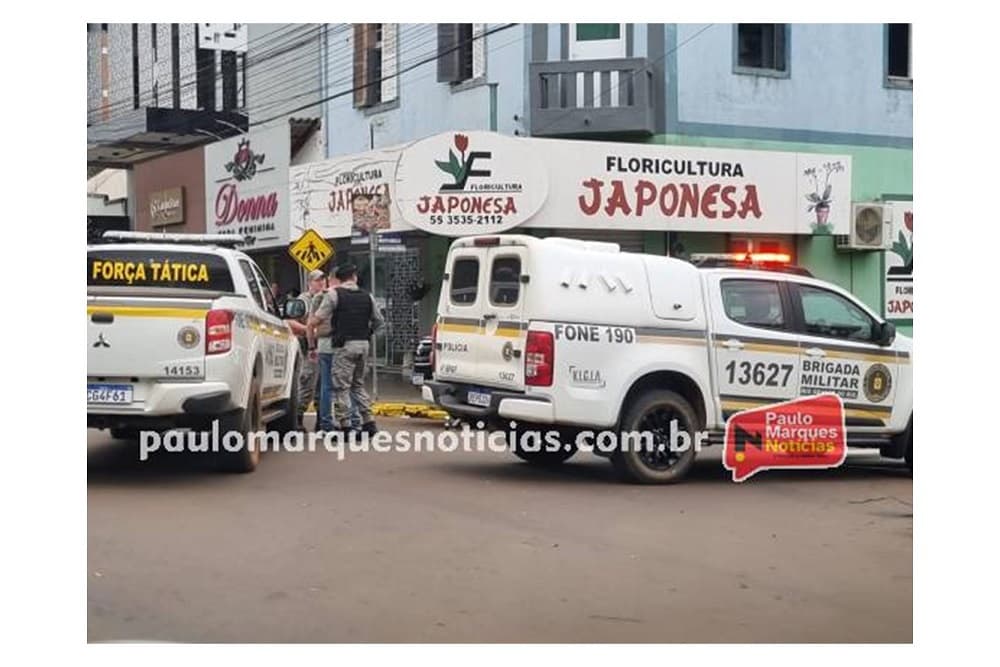 Tentativa de assalto termina com bandido baleado no Centro de Três de Maio