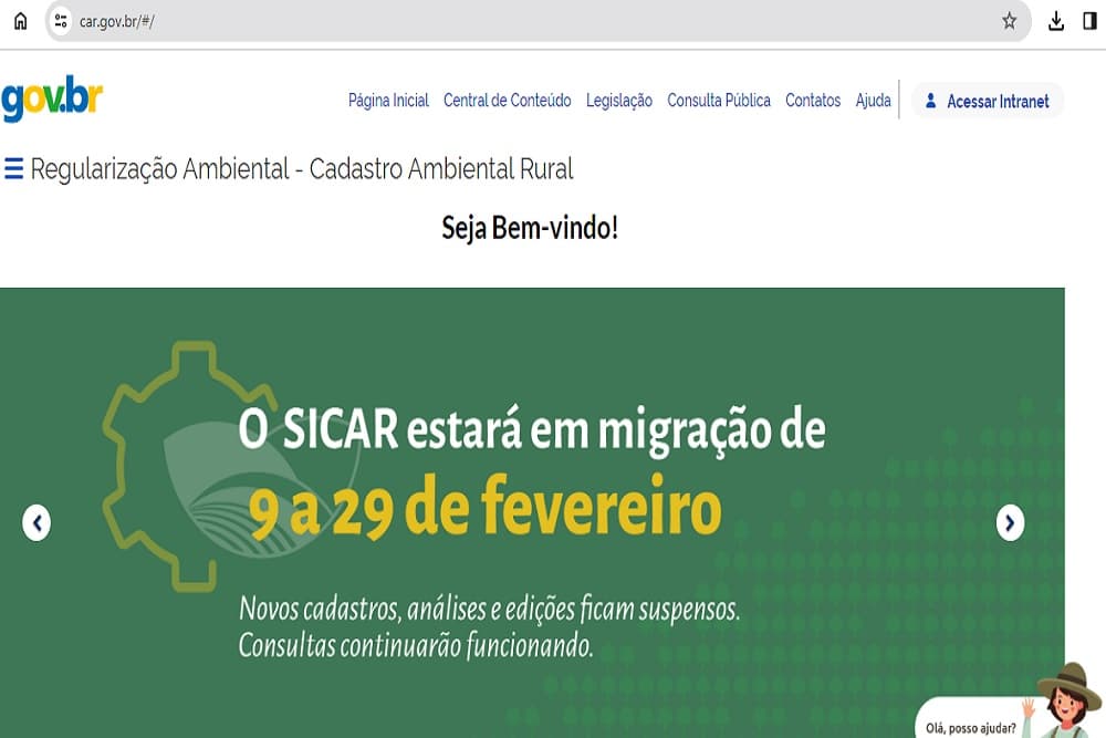 Sistema Nacional de Cadastro Ambiental Rural passará por migração